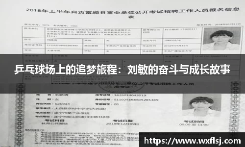 乒乓球场上的追梦旅程：刘敏的奋斗与成长故事